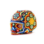 Craneo Huichol Peyote Multicolor de Ceramica
