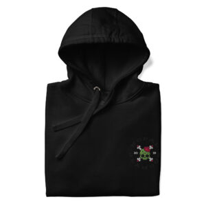 Hoodie negro con bordado Nopal Glamour