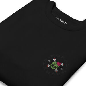 Sudadera negra con bordado Nopal Glamour